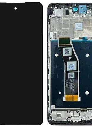Дисплей motorola moto g24, g24 power (xt2423-1, xt2421-2, xt2421-3) с сенсором и рамкой, black