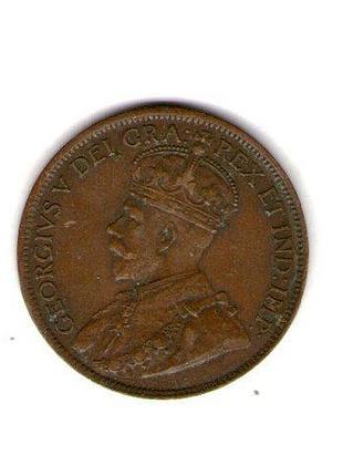Канада ø король георг v 1 цент, 1917 год бронза, 5.67g, ø 25.5mm no2604