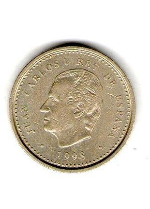 Испания ø король хуан карлос i 100 песет, 1998 год алюминий-бронза, 9.25g, ø 24.5mm no3383