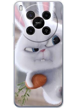 Чехол силиконовый с картинкой на zte nubia v70 max (кролик снежок)