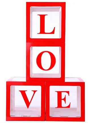 Декоративні світні кубики love з літерами — led-блоки для романтичного декору, фотозони та подарунка