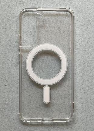 Samsung galaxy s22+ чохол - бампер прозорий силіконовий протиударний clear silicone case magnetic з magsafe