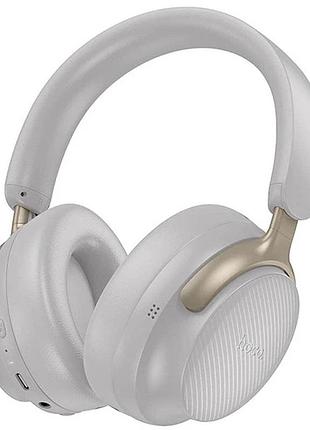 Навушники bluetooth бездротові hoco w53 plus накладні anc з мікрофоном та слотом під карту пам'яті grey