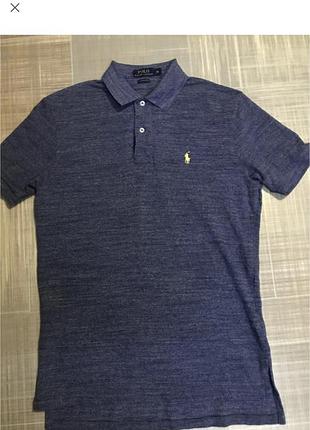 Polo ralph lauren 💙чоловічиа синя футболка з коміром 💛розмір 38/м/48 чоловічий одяг/жіночий одяг/унісекс
