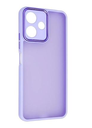 Чохол fiji lens для poco m6 4g / lte бампер матовий з захистом блока камер violet