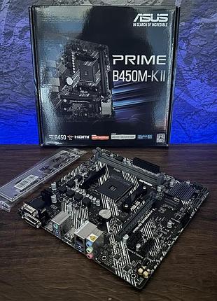 Материнская плата asus prime b450m-k2 (sam4, amd b450) б/у