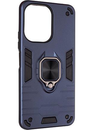 Чехол fiji defence для xiaomi redmi 13c 5g защитный бампер с кольцом подставкой dark blue