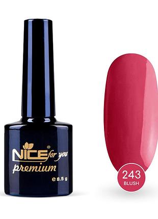 Гель-лак nice for you blush premium №243 амарантовый 8.5 г