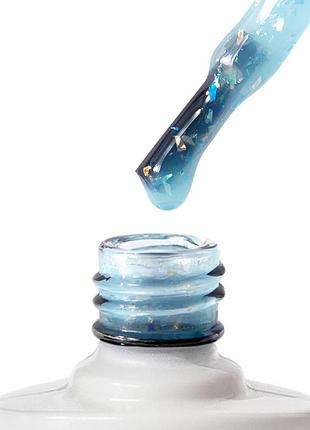 Цветная база nice for you spring base №08 light blue potal голубая с поталью 8.5 г