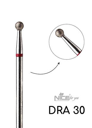 Фреза алмазная nice for you шар dra 30 красный