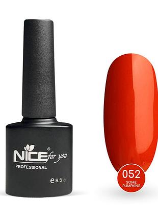 Гель-лак nice for you some pumpkins basic №052 красно-оранжевый 8.5 г