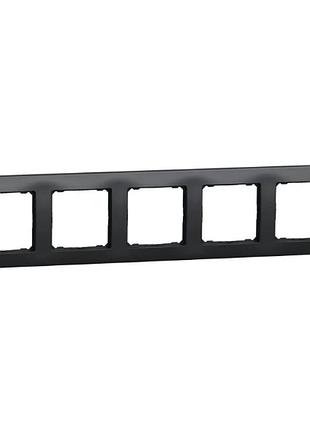 Рамка пятерная горизонтальная schneider sedna design черный