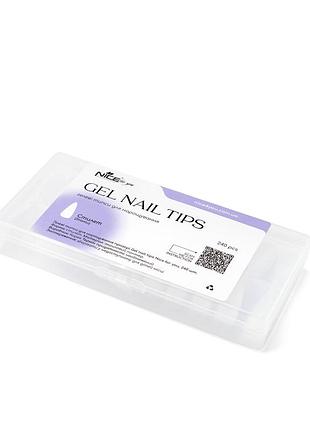 Гелеві типси для нарощування nice for you stiletto gel nail tips 240 шт