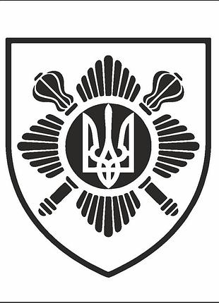 Наклейка зсу отдельная президентская бригада имени гетмана богдана хмельницкого черный, 30х25см