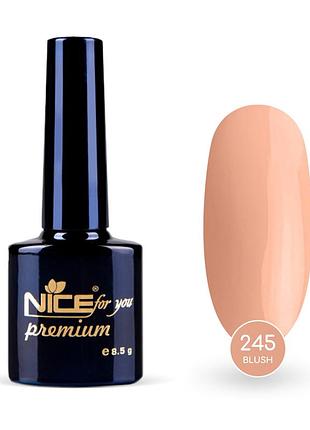 Гель-лак nice for you blush premium №245 бежево-персиковый 8.5 г