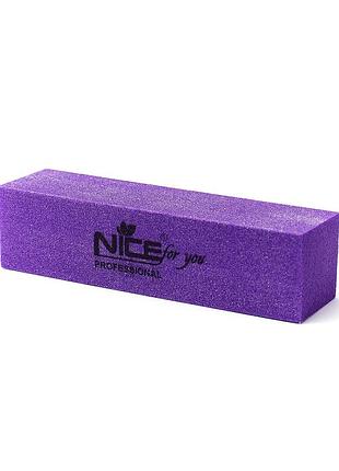 Баф-брусок nice for you 180/180 фиолетовый