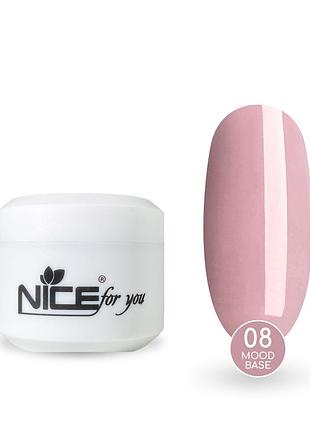 Камуфлирующая база nice for you mood base №08 пепельно-фиолетовая 30 г