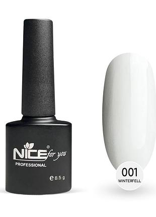 Гель-лак nice for you winterfell basic №001 білосніжний 8.5 г