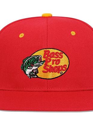 Кепка / бейсболка с прямым козырьком bass pro shops
