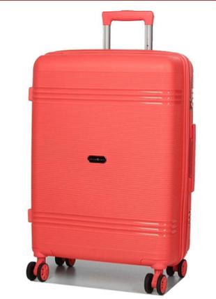 Валіза snowball 21204 -міні xs: 51 (45)×37×20 см, 2,3 кг, 25 л, до 10 кг кораловий