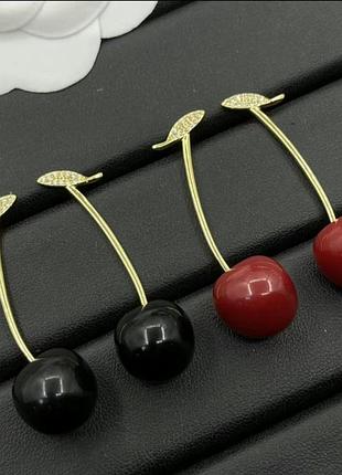 Сережки вишня черешня у люкс якості акцентні