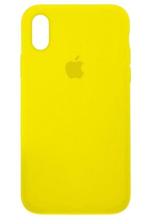 Чехол fiji silicone case для apple iphone xs max бампер накладка full soft sunny yellow