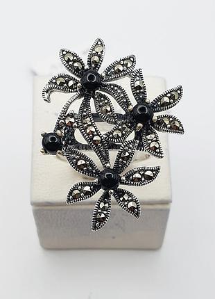Кольцо серебряное с агатом 19,5 8,63 г