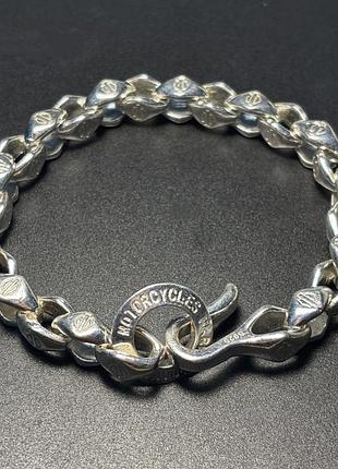 Масивный браслет байкерская цепочка в стиле harley davidson, motorhead, chrome hearts
