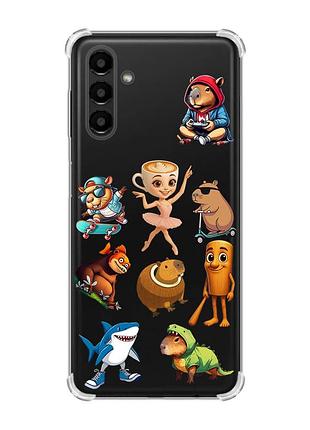 Чехол с утолщёнными углами для samsung galaxy a04s/a13 5g мемы (принт 415)