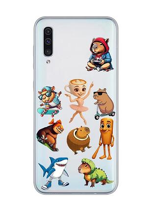 Прозрачный чехол на samsung galaxy a50 (2019) a505/a30s мемы (принт 415)