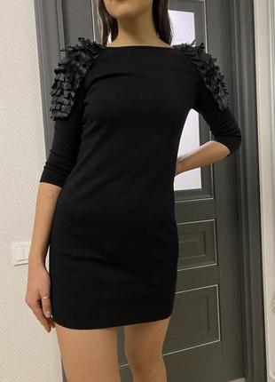 Платье вечернее maxmara, черное, р s, можно и на м2 фото