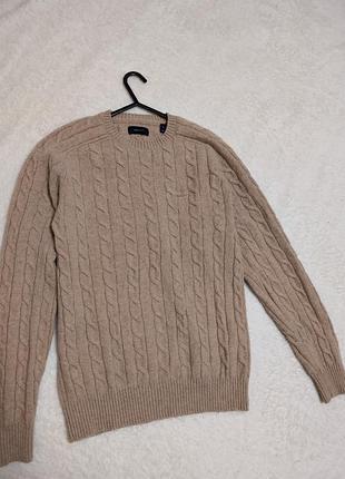Свитер gant 100% шерсти мех original