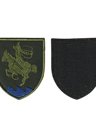 Шеврон військовий / армійський, 21 омпб сармат, на оливці зсу. 8 см * 7 см
