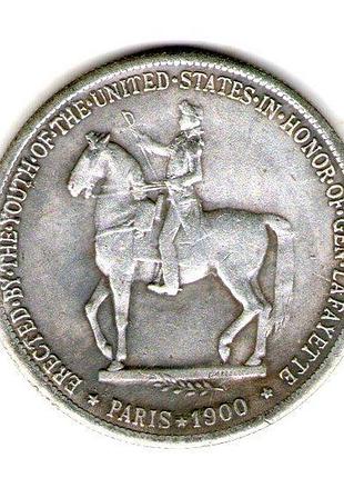 Сша 1 долларов, 1900 разрушение памятника лаффенита муляж no006