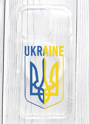 Магнітний чохол на iphone 16 pro із підтримкою magsafe тризуб (принт 254)