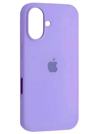 Чохол fiji silicone case для apple iphone 16 plus бампер накладка soft touch з мікрофіброю light purple
