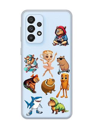 Прозрачный чехол на samsung galaxy a33 5g мемы (принт 415)