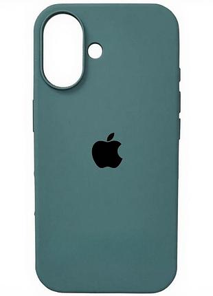 Чохол fiji silicone case для apple iphone 16 бампер накладка soft touch з мікрофіброю granny grey