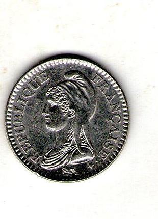 Франция 1пишем, 1992 200-я годовщина - французская республика никель, 6g, ø 24mm no2131