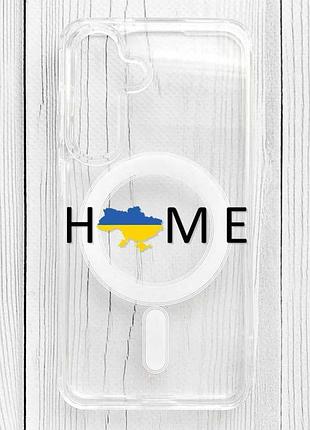 Магнітний чохол на samsung galaxy s24 із підтримкою magsafe дім україна (принт 72)