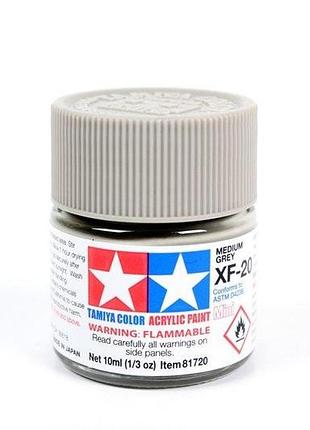 Краска акриловая tamiya средне-серая (medium grey)