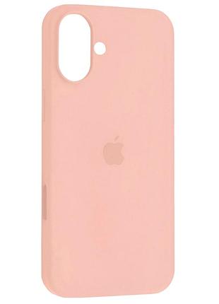 Чехол fiji silicone case для apple iphone 16 бампер накладка soft touch с микрофиброй grapefruit