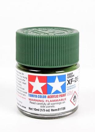 Краска акриловая tamiya зеленая насыщенная (deep green)