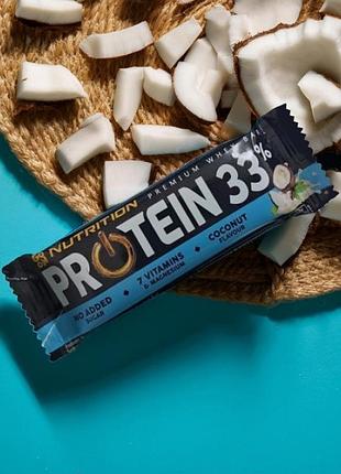 Спортивний батончик go on nutrition protein bar 33%, 50 грамів — кокос (115642)