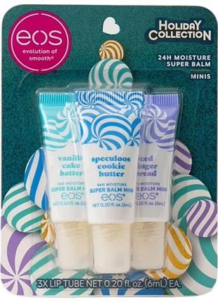 Набор супер бальзамов для губ eos sweet holiday magic mini super balm