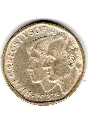 Испания ø король хуан карлос i 500 песет, 1987 год алюминий-бронза, 12g, ø 28mm no2108