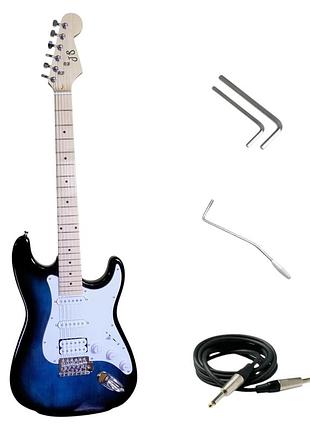 Электрогитара j8 st42r / blue + ключи + кабель