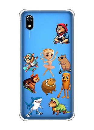 Чехол с утолщенными углами для xiaomi redmi 7a мемы (принт 415)