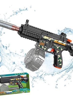 Водний пістолет для дітей, іграшковий водний автомат m416 на акумуляторі, електричний бластер, чорний