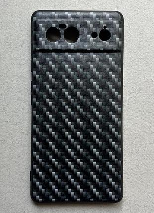 Google pixel 6 чохол (бампер, накладка, кейс) чорний з принтом "сітка", матовий, м'який tpu пластик